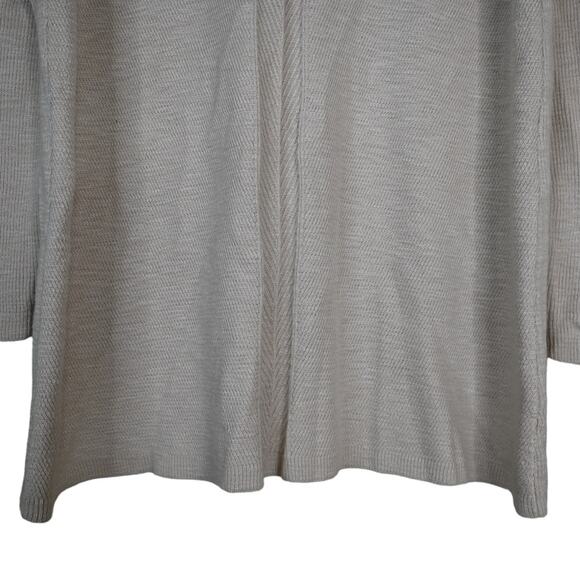 J. Jill Womens L Light Khaki V-Neck Longline Sweater - Picture 5 of 10